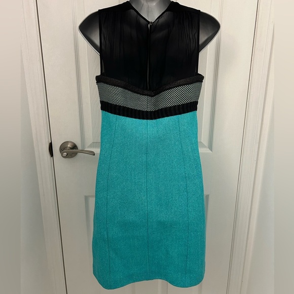 Missoni Teal and Black Dress with Black Illusion Neckline, Sz S - Picture 3 of 8